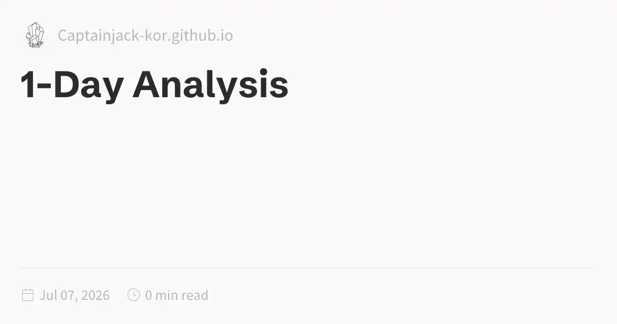 1-Day Analysis